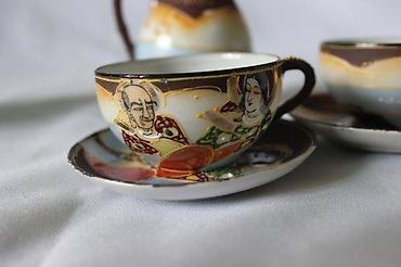 casa coca cola: UNIKATNI STARI KINESKI PORCELAN RUČNO BOJEN, KOMPLETAN SET | Veoma — 5