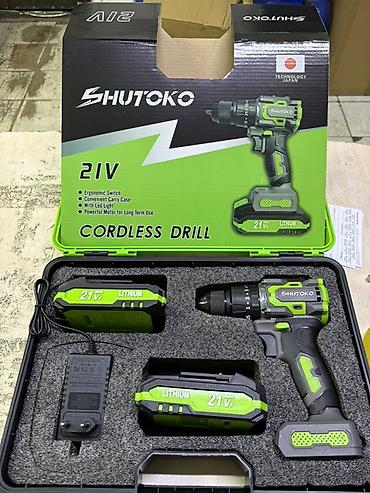 шруповерты: Аккумуляторная дрель-шуруповерт SHUTOKO 21V в кейсе Комплектация: - — 2