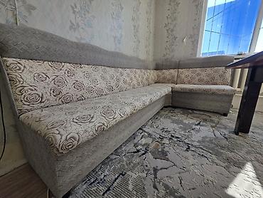Кухонные мягкие уголки: Кухонный мягкий уголок, Б/у, цвет - Серый — 1