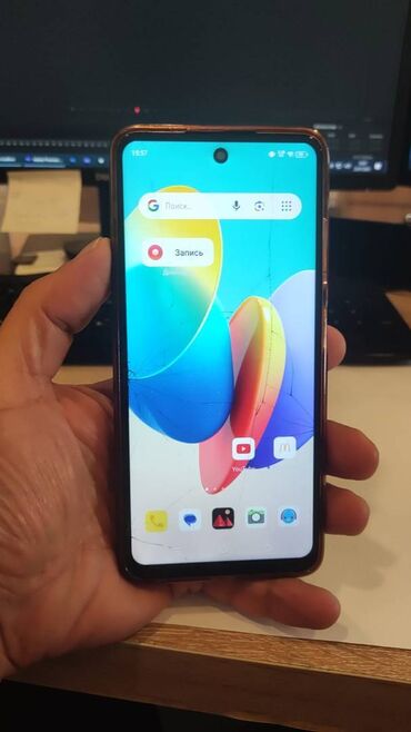 Tecno: Tecno Spark 20C, 128 GB, rəng - Ağ, Qırıq, Sensor, Barmaq izi