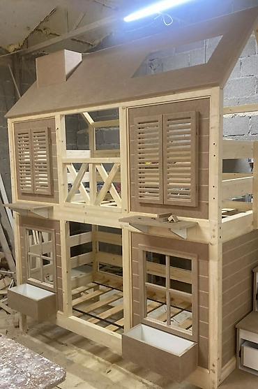 bunk bed: Двухъярусная детская кровать-домик с лестницей и системами хранения — 2
