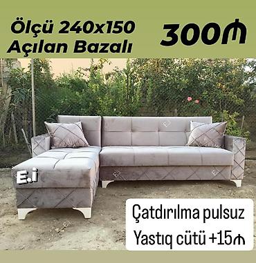 kunc mebeli: Künc divan, Yeni, Açılan, Bazalı, Parça, Şəhərdaxili pulsuz çatdırılma — 1