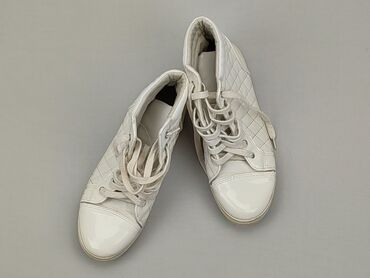 buty białe sportowe: Trampki 37, stan - Dobry