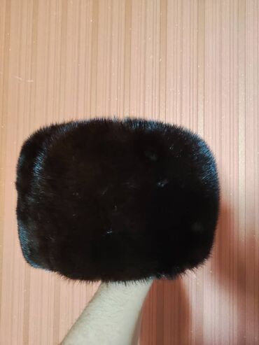 мужская норковая шапка цена: L/58, түсү - Кара