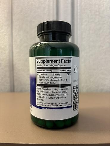 karas kapsul: Swanson Albion Magnesium Glycinate – əzələ və sümük sağlamlığı üçün — 2