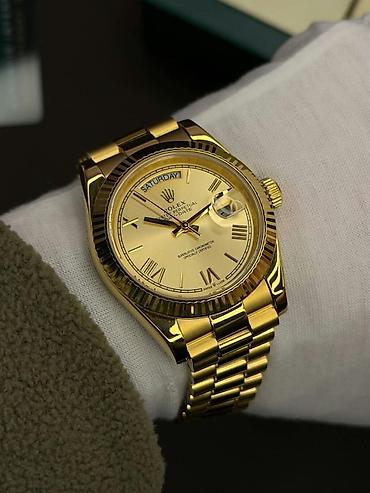 saat samdan: Yeni, Qol saatı, Rolex, rəng - Qızılı — 3