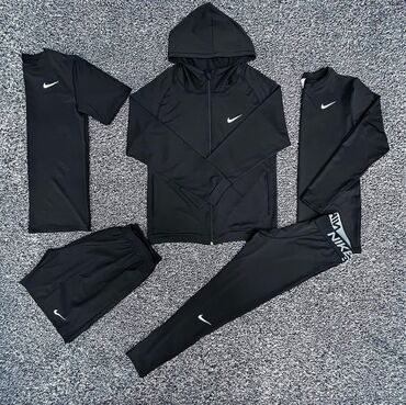 спортивки оптом: Мужской спортивный костюм, 7XL (EU 54), Nike, Новый, цвет - Черный, Самовывоз, Бесплатная доставка, Платная доставка