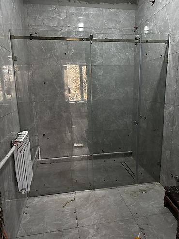 Душевые перегородки и ограждения: Ассаламу алекум тугандар Айнек тосмолорду жасайбыз кузгу подсветка — 4