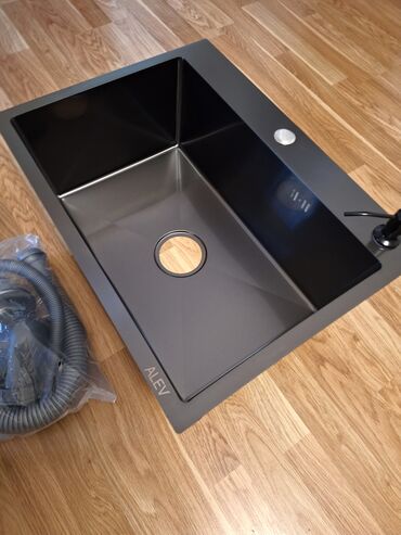 Mətbəx çanaqları: Yeni Kvadrat Mətbəx çanağı, Şkafsız, Paslanmaz polad, Pulsuz çatdırılma — 3