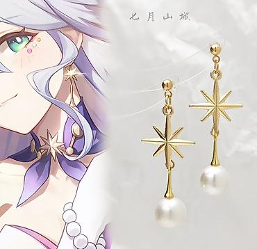 Серьги: Серьги-клипсы Robin/Зарянки из Хонкай Стар Рэйл. Honkai Star Rail. - — 1
