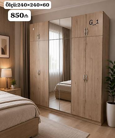 Yataq otağı üçün geniş həcmli paltar şkafı - Ölçü: 240 × 240 × 60 sm lalafo.az -da Yataq otağı üçün geniş həcmli paltar şkafı - Ölçü: 240 × 240 × 60 sm