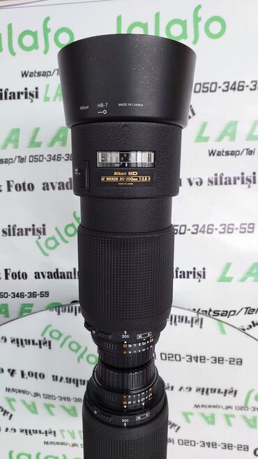 Digər foto və video aksesuarları: Nicon 80-200 F2.8 Afto foksunda ilişməsi var Manual fokus la işləmək