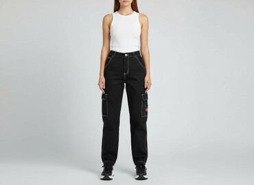 shein odzież wierzchnia plus size: Shein, Spodnie cargo damskie, rozmiar XS
