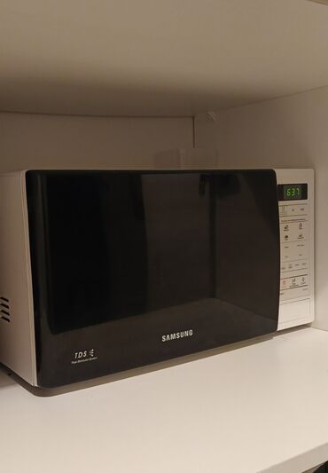 Mikrodalğalı sobalar: Mikrodalğalı soba Samsung, Quraşdırılan, Mikrodalğalar ilə, rəng - Ağ, İşlənmiş