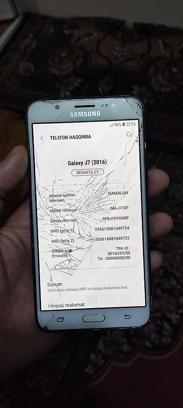 6230 nokia: Samsung Galaxy J7 2016, 16 GB, rəng - Gümüşü, İki sim kartlı — 4