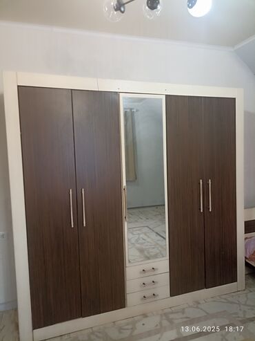 токмок шифонеры: Шкаф для одежды, Б/у, Прямой, МДФ