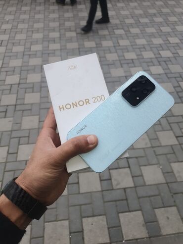 agdas telefon satisi: Honor 200 Lite, 256 GB, rəng - Ağ, Barmaq izi, Face ID