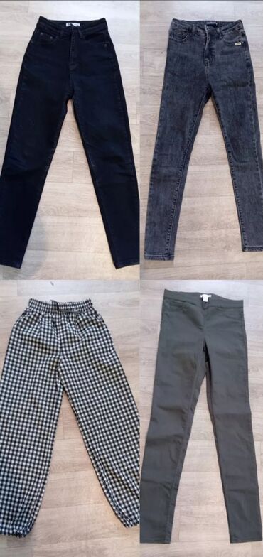 джинсы клещ: Джинсы и брюки, цвет - Черный, Б/у