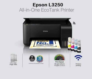 Настольные ПК и рабочие станции: Epson EcoTank L3250
Printer Yenidir
Yazılı şəkildə zəmanət verilir