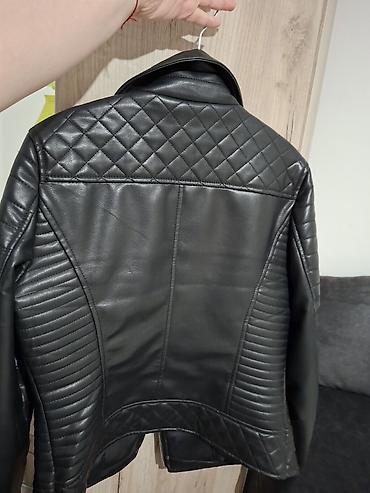 tasnice: Ženska biker jakna – Red Xel R, veličina L - Materijal: crna eko koža — 2