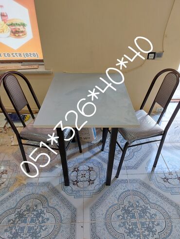 Masa və oturacaq dəstləri: Mətbəx üçün, Yeni, Açılan, Dördbucaq masa, 2 stul -da lalafo.az — 30 Masa və oturacaq dəstləri: Mətbəx üçün, Yeni, Açılan, Dördbucaq masa, 2 stul — 30