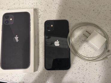 Apple iPhone: IPhone 11, 64 GB, Qara, Zəmanət, Barmaq izi, Face ID