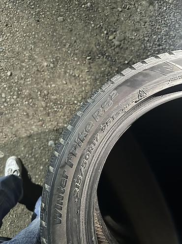 stud 100: Шины 215 / 50 / R 17, Зимняя шипованная, Б/у, Комплект, Легковые, Корея, Hankook — 5