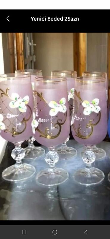 одноразовая посуда баку: Qədəhlər, rəng - Bənövşəyi, Şüşə, 6 ədədli dəst