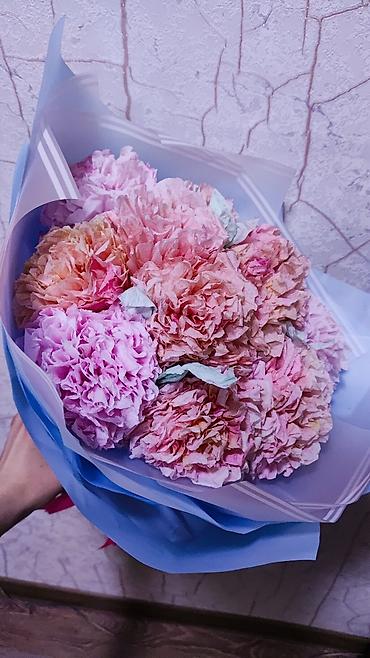 Букет ручной работы из Гвоздик(диантус)🌺🪷💐из гофрированной бумаги в
