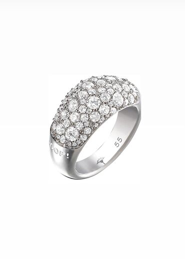 серебряные изделия: Серебряное кольцо Joop JPRG90499A с кубическим цирконием