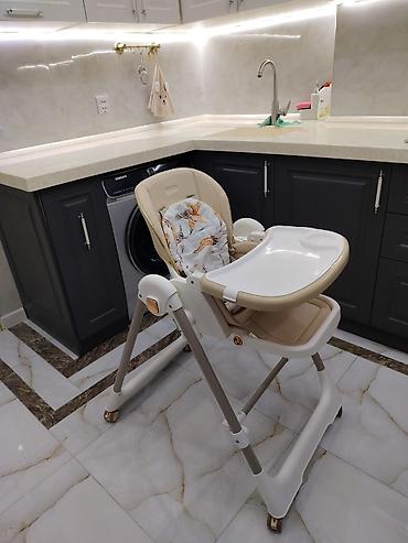 ikea uşaq stulu: Uşaq yemək stulu Kidilo Bej rəngli, funksional və rahat uşaq yemək — 2