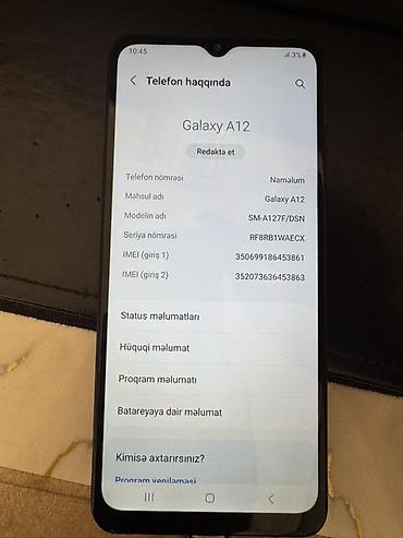 galaxy note 20: Samsung Galaxy A12, rəng - Qara, İki sim kartlı — 2