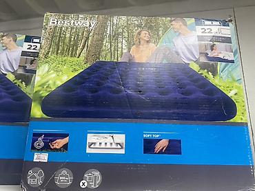 queen: Надувной матрас Bestway - Размер: 203 × 152 × 22 см (Queen). - — 1