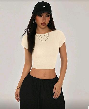 lc torbe: Majica crop top camac dekolte kratak rukav sa — 1