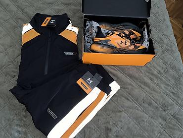 mts satic smartic za decu: UNDER ARMOUR x MANSORY komplet trenerka S i patike 38,5  cm 24 NOVO — 2
