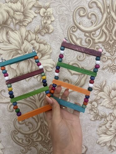 Oyuncaqlar: Papuqay və xırda quşlar üçün asılqan–oyuncaq Balaca yelləncək quşlar — 15