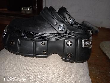 kobe patike: Balenciaga x Crocs-style klompe/saboti – crne - Materijal: sintetička — 4