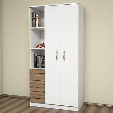 dekor odun: Yeni, 2 qapılı, Güzgülü, Ağ, Açılan, Düz dolab — 5