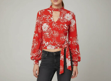 włoska sukienka boho: Women's blouse, size S (EU 36)
