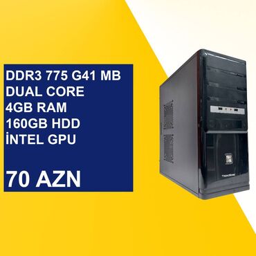 Masaüstü kompüterlər və iş stansiyaları: Masaüstü Kompüter "Digital G41 DDR3 Dual Core” ⭐Tək Sistem Bloku – 70