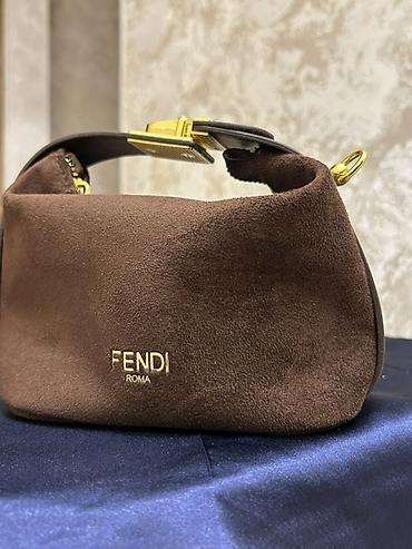 Çantalar: Fendi Roma çiyin/əl çantası - Material: yumşaq süet (çəhrayı-qəhvəyi — 2