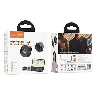 HOCO L22 Wireless Microphone с зарядным кейсом — компактная