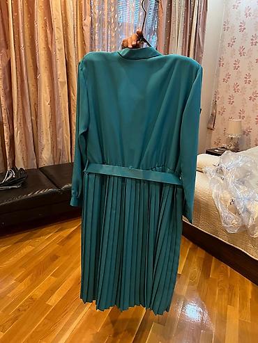 Dəstlər, kostyumlar: Qadın geyimləri dəsti 1) Firuzəyi rəngli don - Model: Uzun, beldən — 2