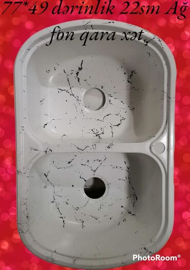 Mətbəx çanaqları: Yeni Dairəvi Mətbəx çanağı, Şkafsız, Akril — 1