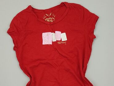eleganckie bluzki czerwona: T-shirt, L, stan - Bardzo dobry