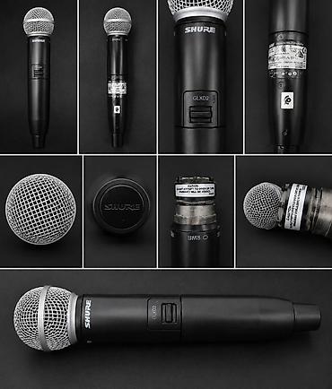 shure sm58: Shure GLXD2 əl mikrofonu (dinamik kapsul, qril başlıqla) - — 1
