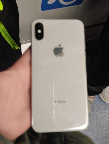 телефон айфон: IPhone X, 128 ГБ, White Titanium, Face ID