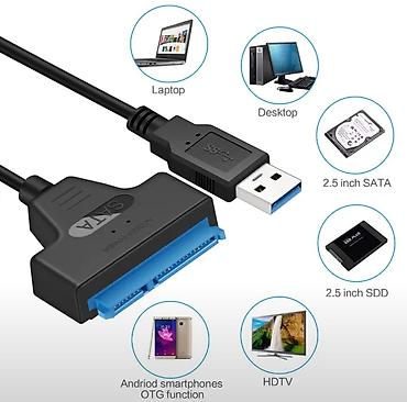 iphone cable: Адаптер SATA к USB3.0/Type-C для подключения 2.5 дюймового жёсткого — 3