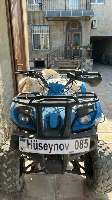 Kvadrosikllar: Uşaq/yeniyetmələr üçün mini ATV (kvadrosikl) - Rəng: mavi-qara - Ön