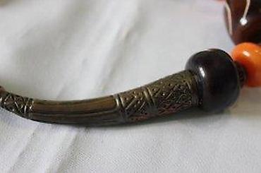 Ogrlice: STARA UNIKATNA OGRLICA, BRONZA, DRVO, ĆILIBAR, RUČNI RAD | Unikatna — 5